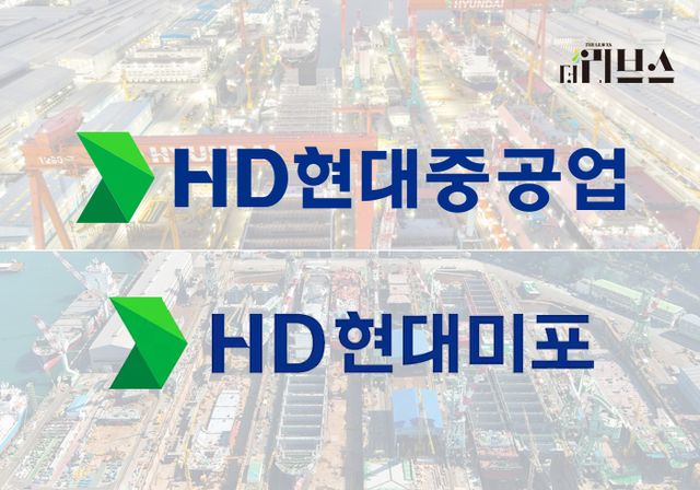 HD현대중공업과 HD현대미포. [그래픽=황민우 기자]