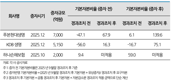 2025년 하반기 유상증자 사례. [사진=나이스신용평가 제공]&nbsp;
