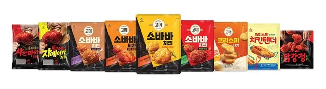 신제품 4종을 포함한 CJ제일제당의 치킨 제품들. [사진=CJ제일제당 제공]