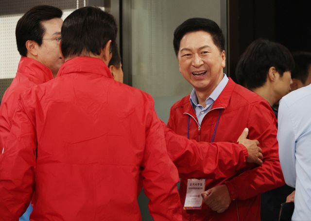간담회 참석한 김기현 대표