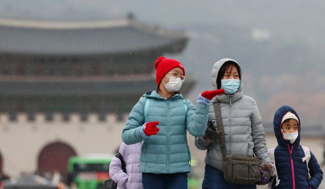 조금씩 내리는 눈