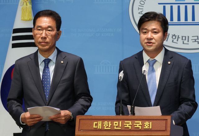 박상혁ㆍ김주영 의원, 김포 서울편입 관련 기자회견