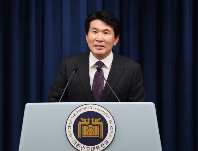 임명 소감 밝히는 황상무 신임 대통령실 시민사회수석