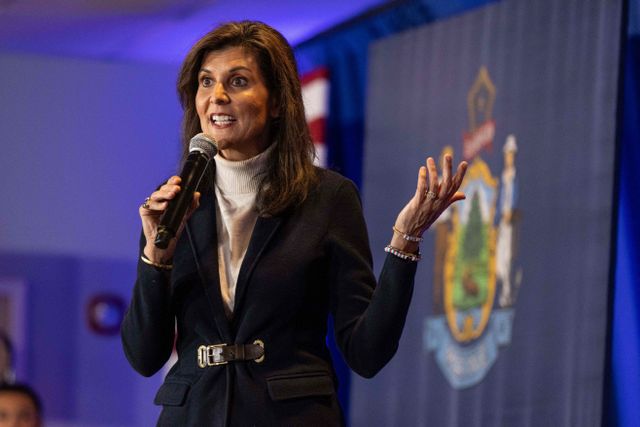 US-NIKKI-HALEY-CAMPAIGNS-IN-PORTLAND,-MAINE