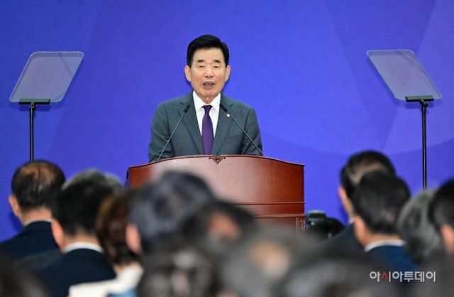 [포토] 기념사하는 김진표 국회의장