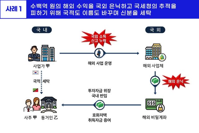 국적 이름 바꿔 신분 세탁한 탈세자 개요