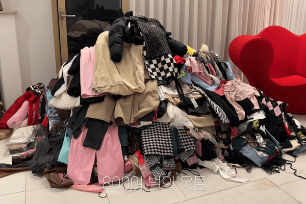 800여벌의 옷들 / 유튜브 채널 the 프리지아 갈무리&nbsp;