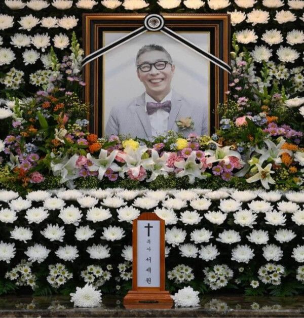 연합뉴스 (고(故) 서세원의 빈소가 30일 서울 송파구 서울아산병원에 장례식장에 차려졌다)