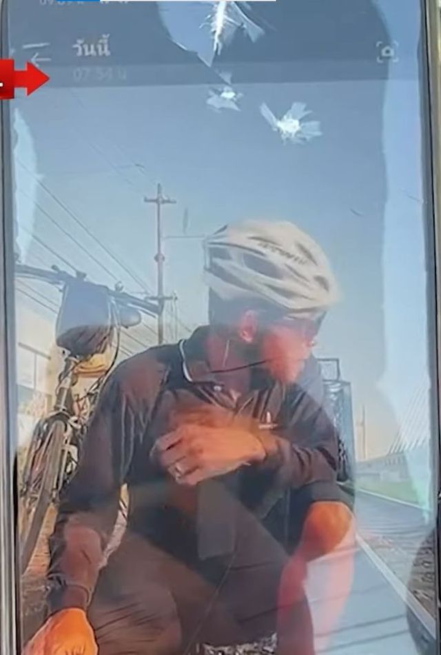 사고 당시 피해자가 촬영중이던 영상.(사진=현지 보도 갈무리) *재판매 및 DB 금지 / 사진 = 뉴시스