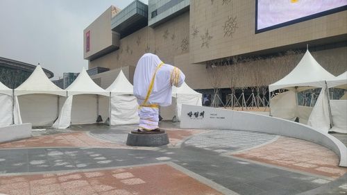 동대구역 광장에 설치된 박정희 동상[더불어민주당 대구시당 제공, 재판매 및 DB 금지] / 사진 = 연합뉴스