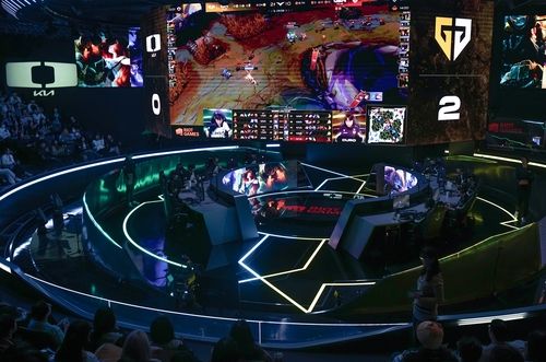 22일 서울 종로구 LoL 파크에서 열린 2025 LCK컵 결승 진출전에서 젠지 e스포츠가 디플러스 기아(DK)를 상대로 세트 스코어 2:0으로 앞서고 있다. 2025.2.22 / 사진 = 연합뉴스