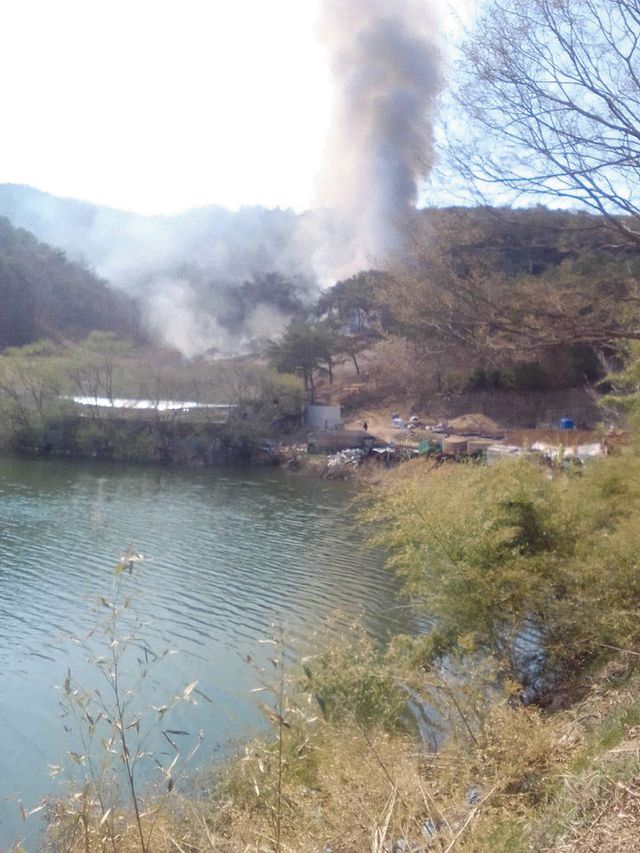 경남 진주 명석면 산불 현장. (사진=산림청 제공) 2025.04.01.&nbsp; *재판매 및 DB 금지 / 사진 = 뉴시스