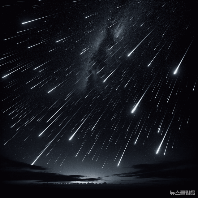 사진=밤하늘에 떨어지는 별똥별(유성우)