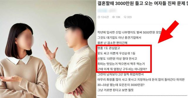 말다툼하고 있는 커플(AI 이미지 생성 프로그램으로 만든 사진), 온라인 커뮤니티 캡처