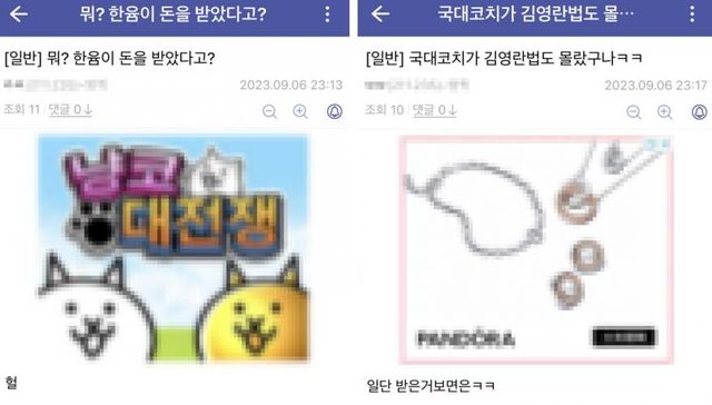 온라인 커뮤니티 캡처