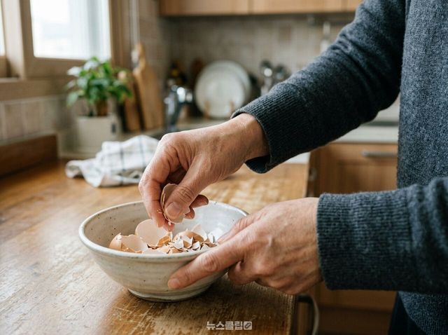 계란 껍데기 설거지 / 사진=뉴스클립