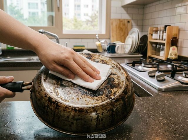냄비 탄자국 / 사진=뉴스클립