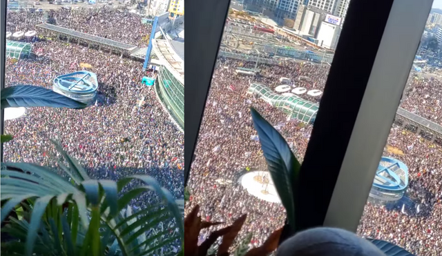 한 시민이 동대구역 집회 현장을 영상으로 찍고 있다. ⓒ페이스북 영상 캡처