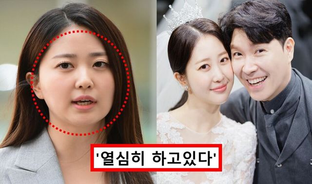 김다예(왼), 박수홍 김다예 부부(오른)