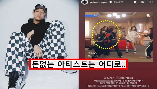 래퍼 팔로알토(왼), 뉴진스 코카콜라 광고(오른)