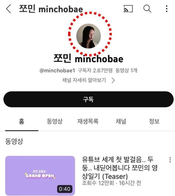 조민 유튜브 채널 쪼민