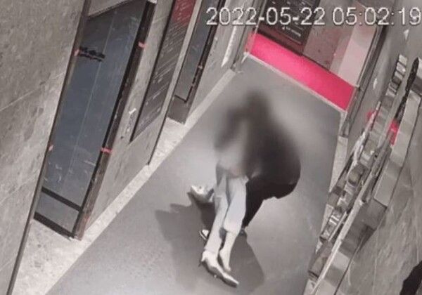 부산 서면 돌려차기 CCTV&nbsp;