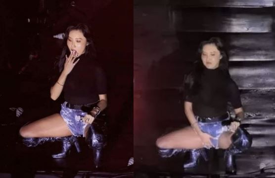 성균관대학교 축제에서 선정적인 손짓으로 논란이 된 화사 사진