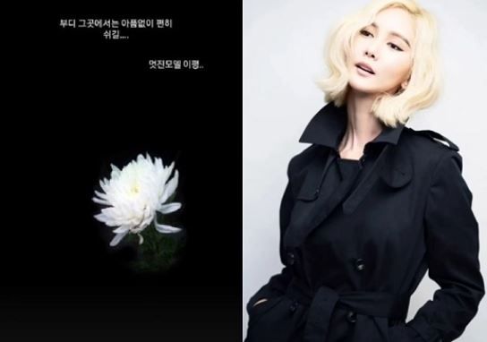 한영 추모글(왼), 모델 이평(오른)