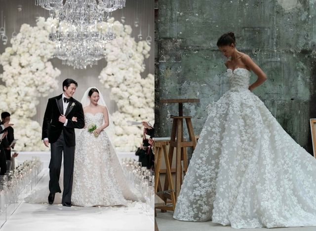 신민아 목걸이 가격 웨딩드레스 답례품 브랜드