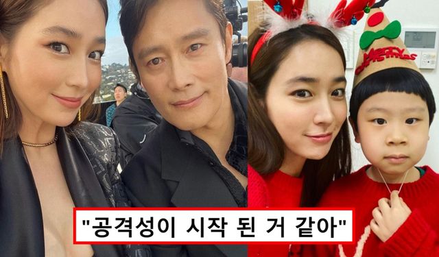 이민정 아들 준후 공항 눈물 이병헌 결혼 이혼