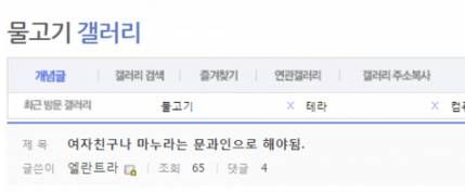 이과 여성을 만난걸 후회하는 DC인