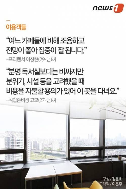 커피대신 시공간을 팝니다