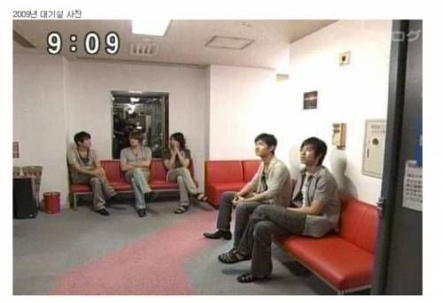 동방신기 해체 전 마지막 대기실 사진