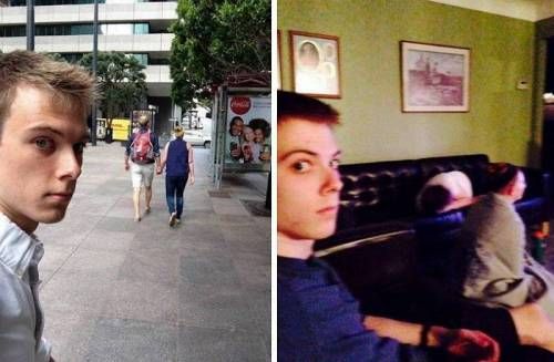 3년간 친구 커플 따라다니며 셀카찍은 남