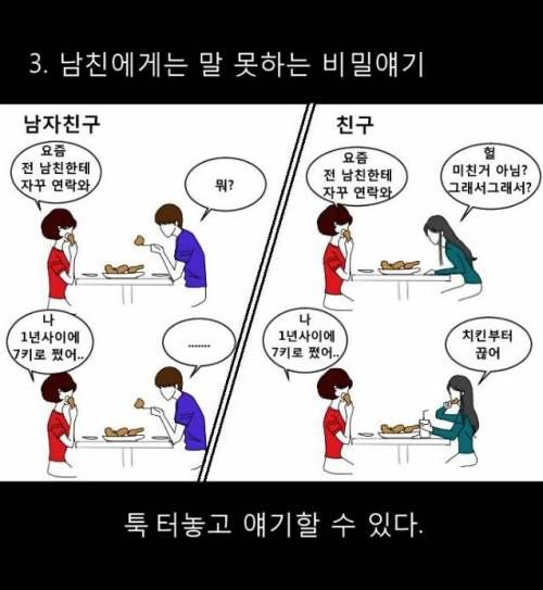 남친보다 동성친구가 더 나을때