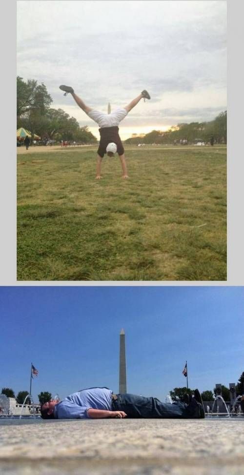 워싱턴 기념비에서 가장 많이 찍히는 사진포즈