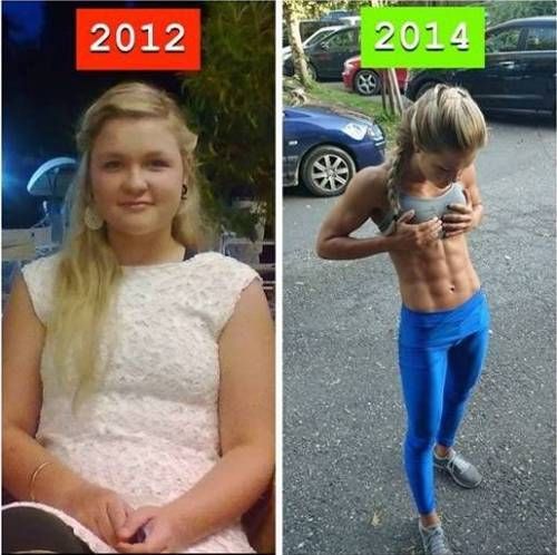 2년동안 헬스한 외국 여자