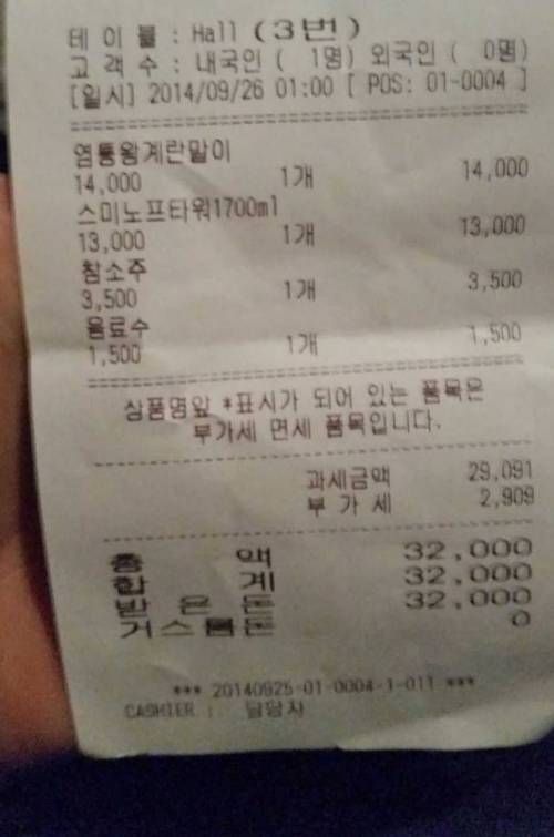 동네호프집 14000원짜리 안주의 위엄