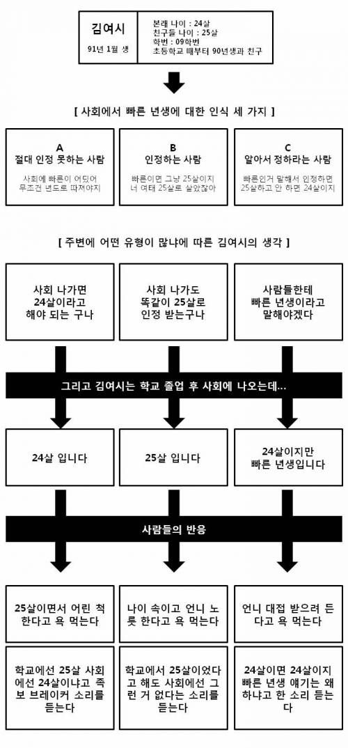 사회로 나간 빠른 년생의 삶