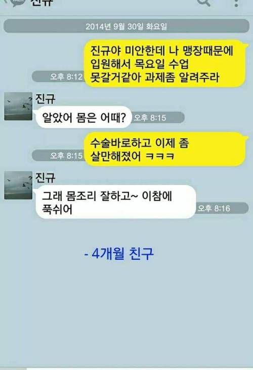 4개월 친구 vs 9년 친구.jpg