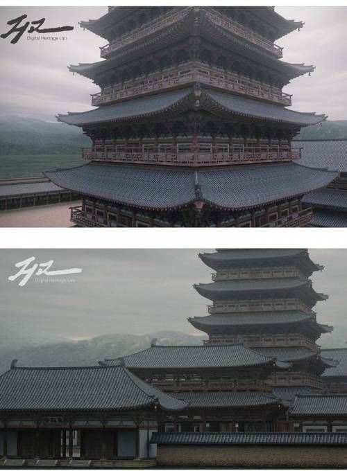 황룡사 9층 목탑 복원도