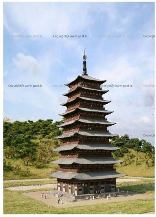 황룡사 9층 목탑 복원도