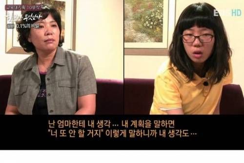 상위0.1%와 일반 학생의 '부모와 대화'의 차이