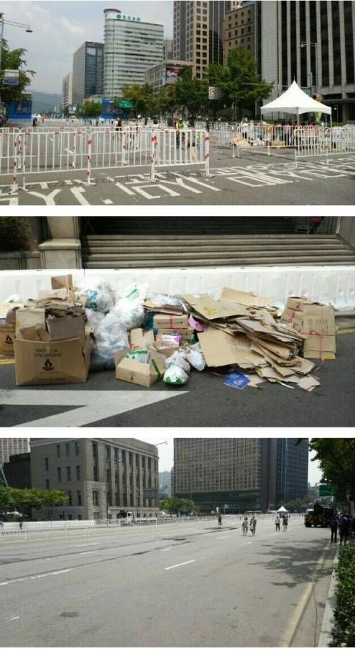 16일 교황 시복미사 끝난뒤 광화문