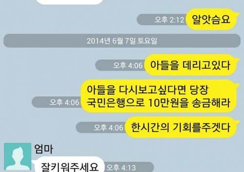 야갤러의 엄마랑 카톡