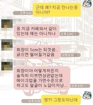 여자를 소개받은 남자의 카톡