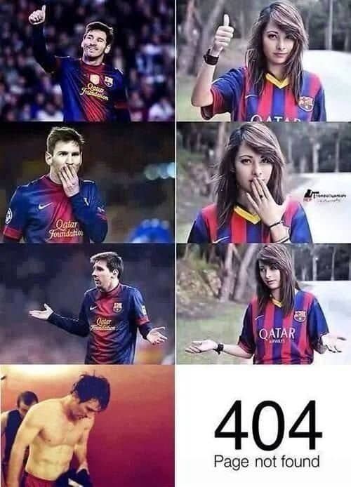 메시 따라하는 여성팬