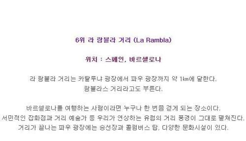 세계에서 가장 유명한 거리 Top 10