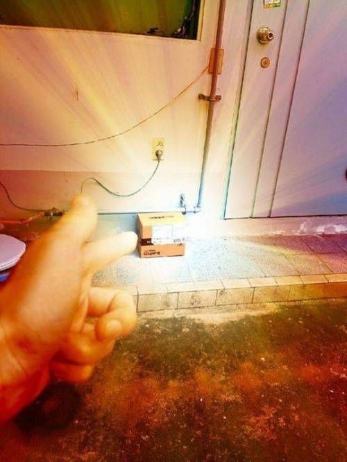 택배기사님의 센스.JPG