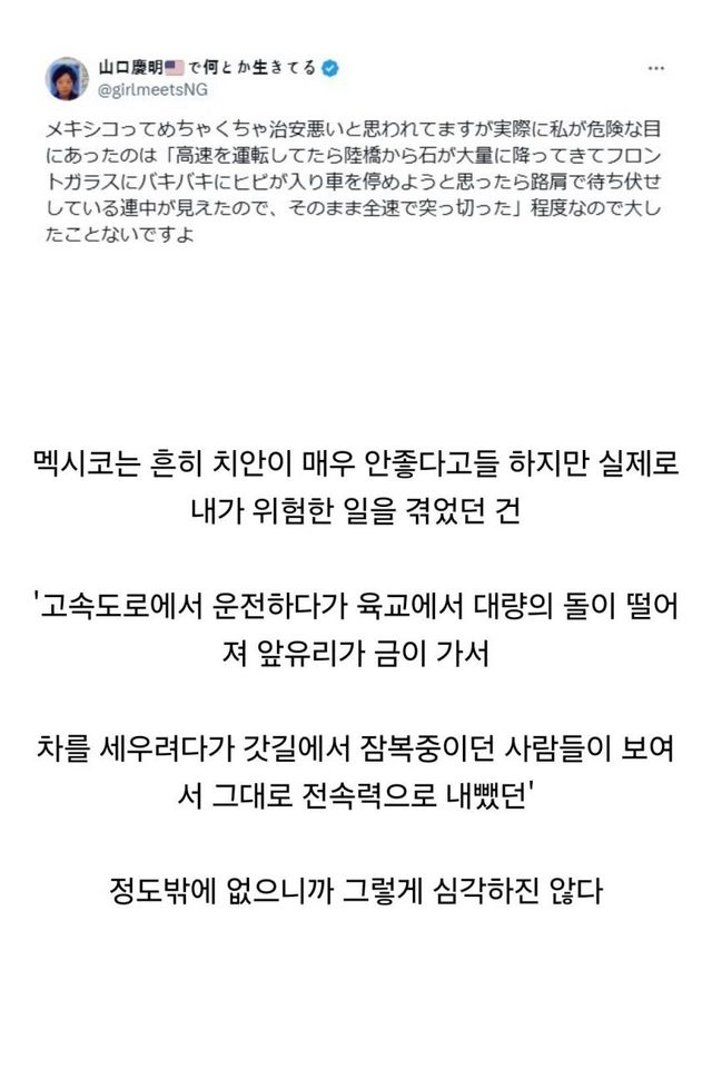 멕시코 치안 별거 아님